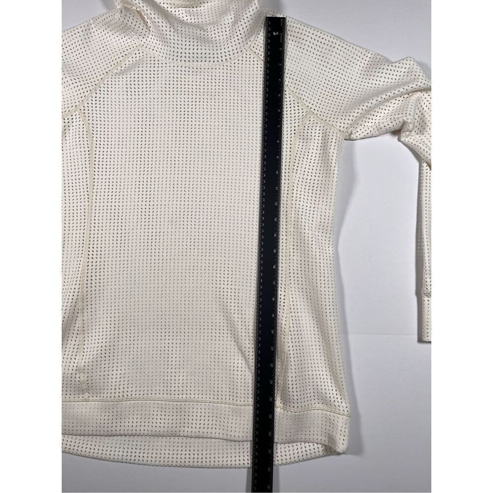 CALIA Limited Edition Perforated Fleuria Hooded Top Ivory Size Large Athletic - Picture 7 of 9